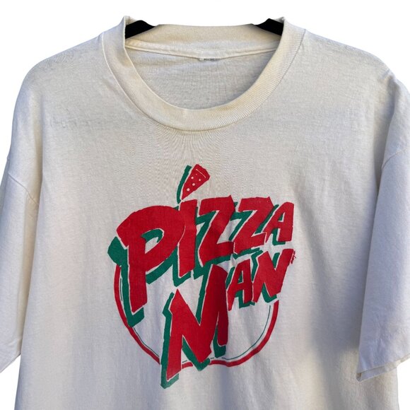 Pizza Man Vintage 80s Graphic Tee Retro The Eighties Are Over Humor Movie Shirt - Picture 3 of 11